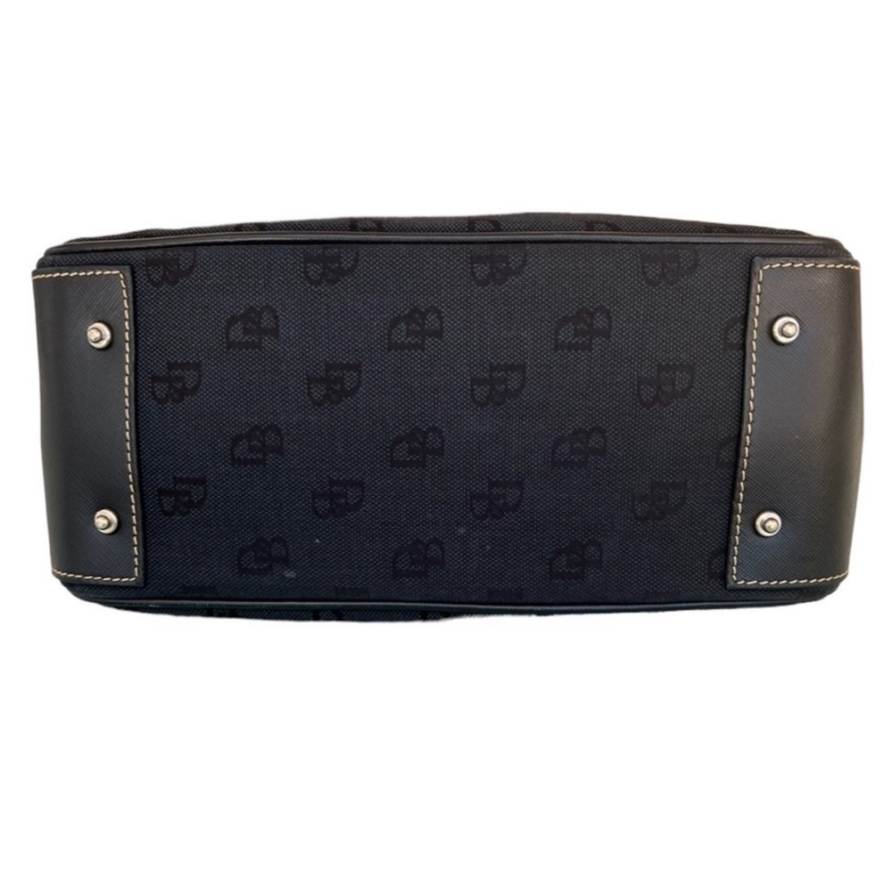 Dooney & Bourke DB Signature Black Canvas‎ & Leather Tote Satchel - Picture 5 of 13